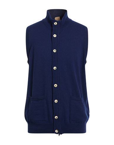 H953 Man Cardigan Midnight Blue Size 38 Wool, Cashmere