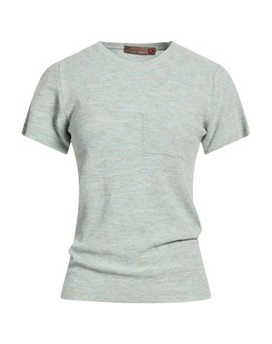 Messagerie Woman Sweater Sky Blue Size L Linen, Viscose, Lycra In White