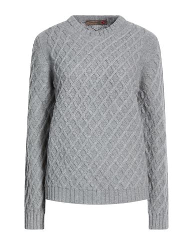 Messagerie Woman Sweater Light Grey Size 16 Virgin Wool In Gray