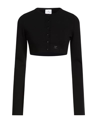 Courrèges Woman Cardigan Black Size L Viscose, Polyester