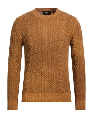 Masq Man Sweater Camel Size 40 Wool In Sand