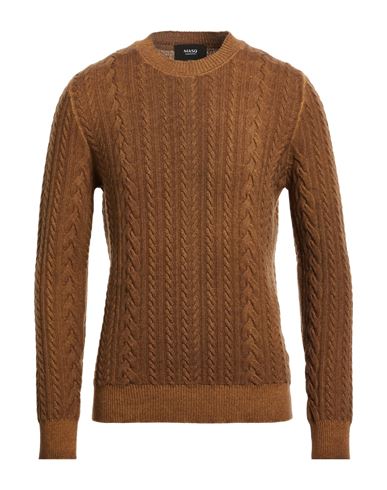 Masq Man Sweater Brown Size 40 Wool
