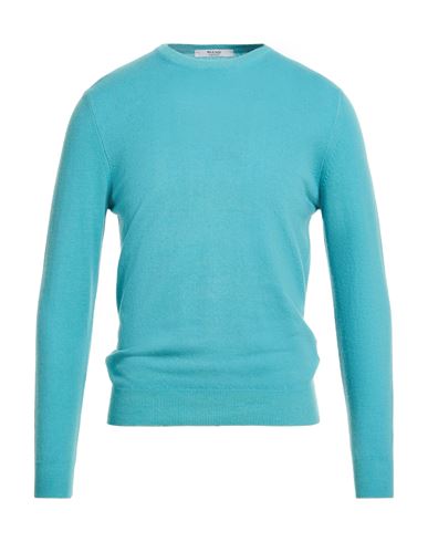Masq Man Sweater Turquoise Size 46 Merino Wool, Cashmere In Blue