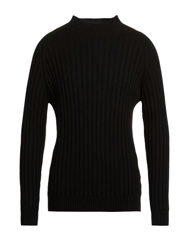 H953 Man Turtleneck Black Size 44 Merino Wool
