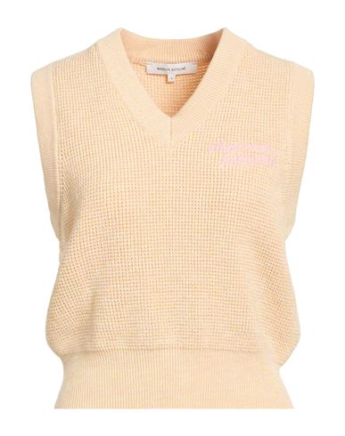 Maison Kitsuné Woman Sweater Apricot Size L Cotton In Burgundy