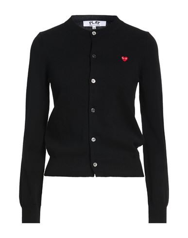 Comme Des Garçons Play Woman Cardigan Black Size L Wool