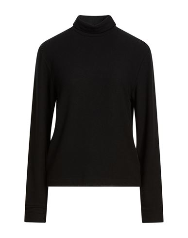 Donni . Woman Turtleneck Black Size M Rayon, Polyester, Elastane