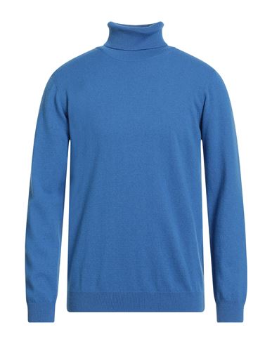 Messagerie Man Turtleneck Azure Size Xl Cashmere In Blue