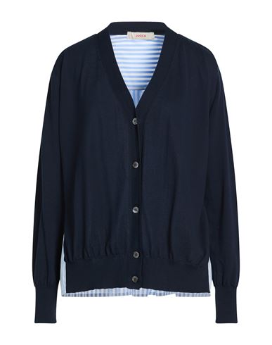 Jucca Woman Cardigan Navy Size L Cotton, Polyamide, Elastane In Brown
