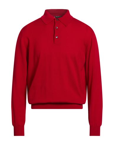 Bramante Man Sweater Brick Size 50 Merino Wool In Red