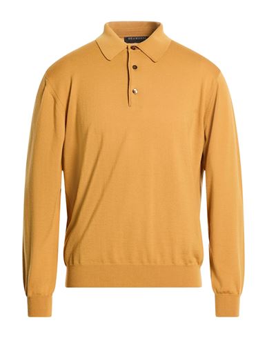 Bramante Man Sweater Marigold Size 40 Merino Wool In Brown