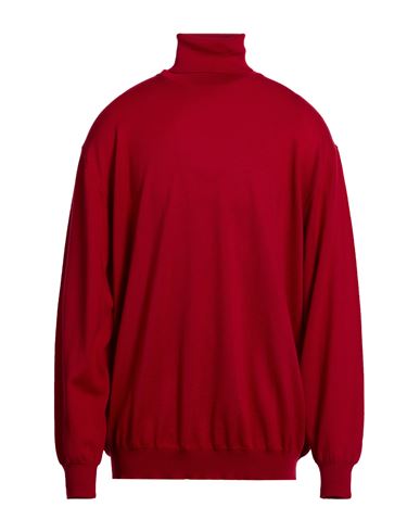 Bramante Man Turtleneck Brick Size 50 Virgin Wool In Red