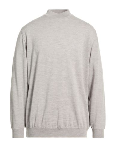 Bramante Man Turtleneck Light Grey Size 46 Merino Wool In Gray