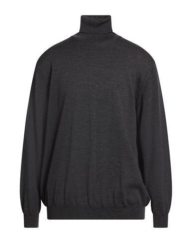 Bramante Man Turtleneck Charcoal Size 46 Virgin Wool In Gray