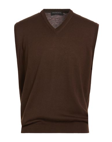 Bramante Man Sweater Dark Brown Size 38 Virgin Wool