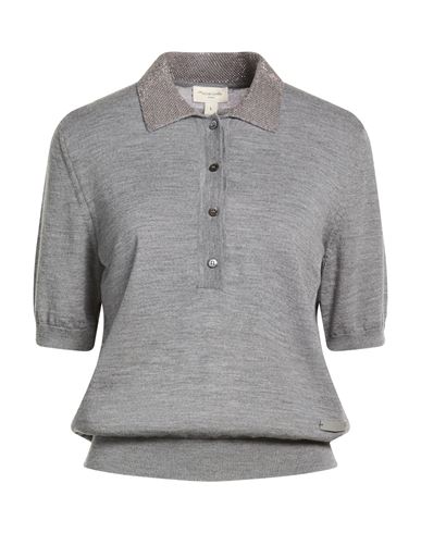 Jacob Cohёn Woman Sweater Grey Size L Virgin Wool, Aluminum In Gray