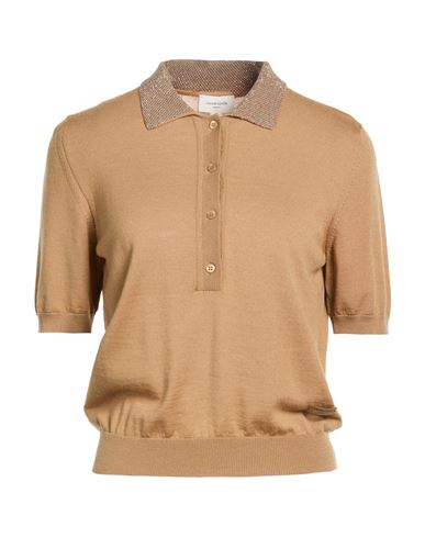 Jacob Cohёn Woman Sweater Camel Size L Virgin Wool, Aluminum In Neutral