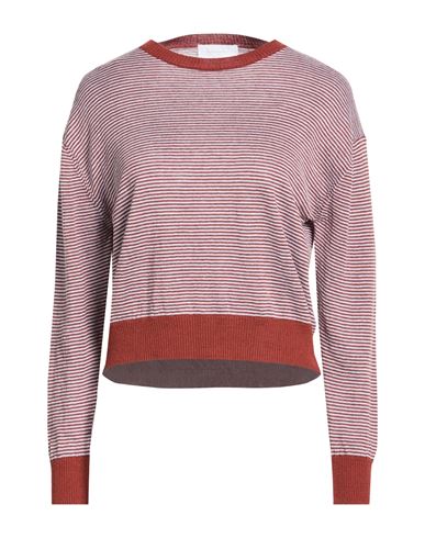 Daniele Fiesoli Collezione N_01 Woman Sweater Rust Size S Linen, Cotton In Red