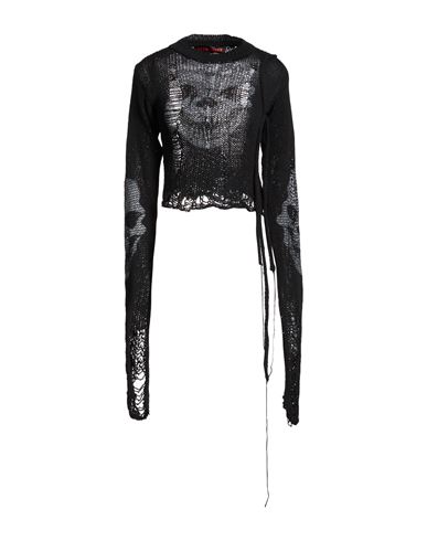 Ottolinger Woman Sweater Black Size M Recycled Cotton, Recycled Polyester In Multi