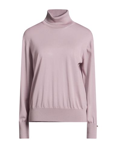 Herno Resort Woman Turtleneck Lilac Size 10 Virgin Wool, Cotton, Viscose In Multi