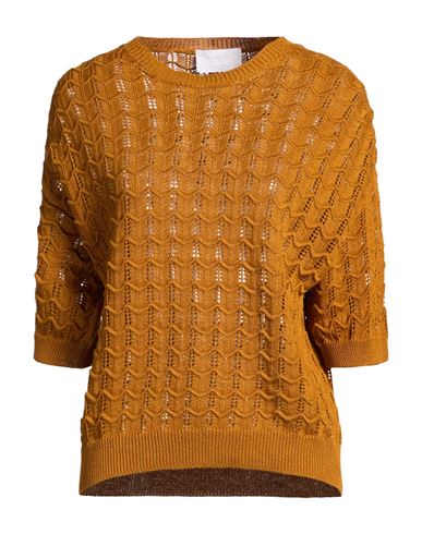 Daniele Fiesoli Collezione N_01 Woman Sweater Camel Size S Linen, Cotton In Sand