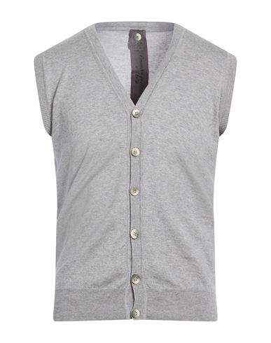 H953 Man Cardigan Light Grey Size 38 Cotton, Cashmere In Gray