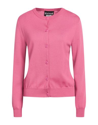 Boutique Moschino Woman Cardigan Mauve Size 10 Virgin Wool In Pink