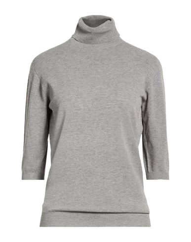 Kontatto Woman Turtleneck Grey Size Onesize Viscose, Polyamide In Gray