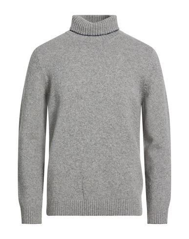 H953 Man Turtleneck Light Grey Size 46 Merino Wool In Gray