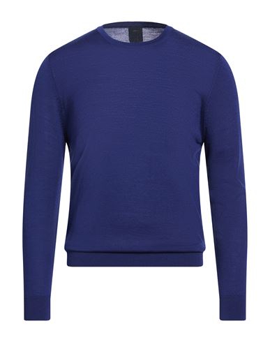 H953 Man Sweater Blue Size 40 Merino Wool