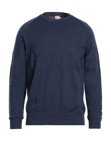 H953 Man Sweater Blue Size 40 Wool, Cotton