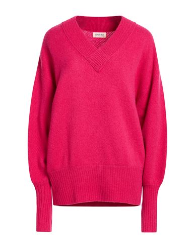 Beams Boy Woman Sweater Fuchsia Size Onesize Wool, Nylon, Polyurethane In Pink