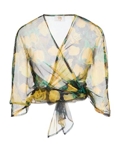 Gai Mattiolo Woman Wrap Cardigans Yellow Size 14 Polyester