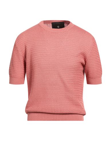 Filippo De Laurentiis Man Sweater Salmon Pink Size 42 Cotton