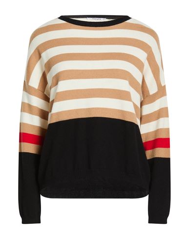 Kangra Cashmere Kangra Woman Sweater Camel Size M Wool, Cashmere In Black