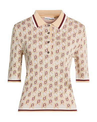 Rabanne Woman Sweater Beige Size L Viscose In Burgundy