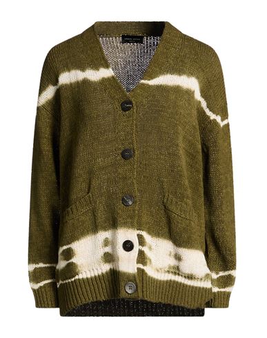 Roberto Collina Woman Cardigan Military Green Size S Cotton, Polyamide