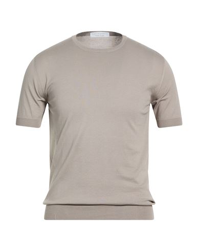 Filippo De Laurentiis Man Sweater Taupe Size 44 Cotton In Gray