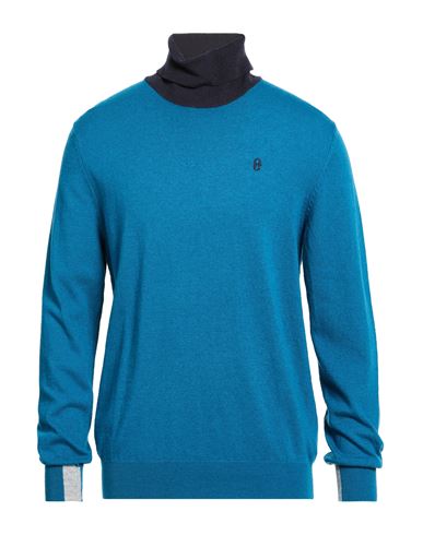Conte Of Florence Man Turtleneck Deep Teal Size Xxl Polyamide, Viscose, Wool, Cashmere In Multi