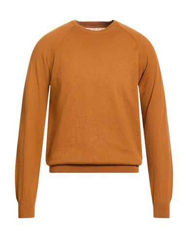 Yes Zee By Essenza Man Sweater Rust Size 3xl Cotton, Wool In Orange