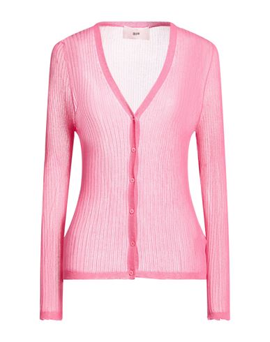Solotre Woman Cardigan Pink Size 3 Cotton, Polyamide