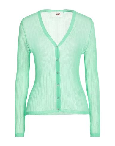 Solotre Woman Cardigan Green Size 2 Cotton, Polyamide