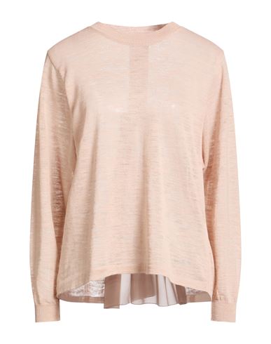19.70 Nineteen Seventy Woman Sweater Blush Size 12 Linen, Polyester, Silk In Pink