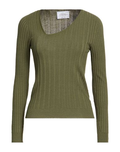 Vicario Cinque Woman Sweater Military Green Size M Viscose, Polyester In Multi