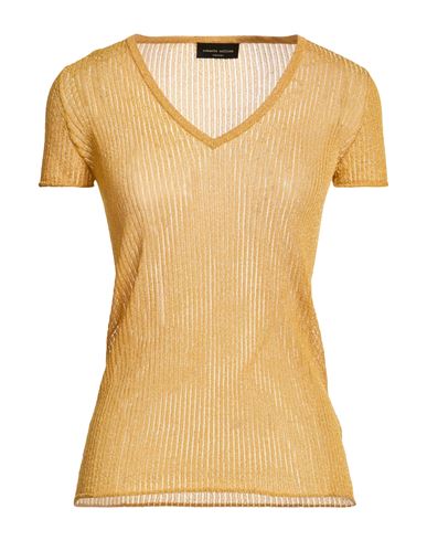 Roberto Collina Woman Sweater Marigold Size L Viscose, Metallic Polyester In Yellow