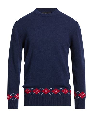 Liu •jo Man Man Sweater Navy Size L Wool, Polyamide In Blue