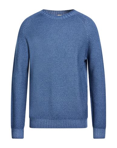 H953 Man Sweater Light Blue Size 42 Merino Wool