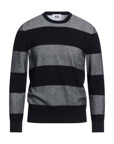 Alpha Studio Man Sweater Midnight Blue Size 44 Cotton