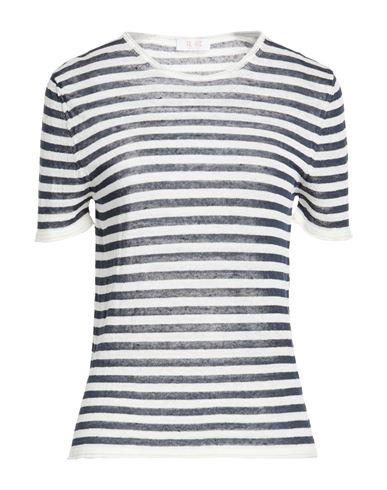 Filbec Woman Sweater Midnight Blue Size S Linen, Polyamide In Multi