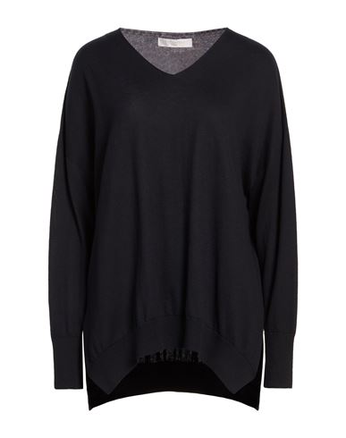 Antonelli Woman Sweater Midnight Blue Size L Cotton, Cashmere